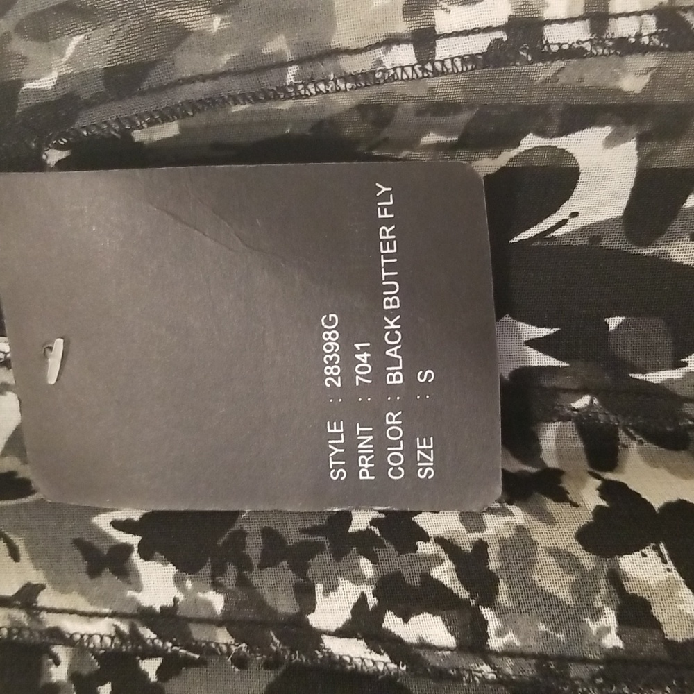 DIMRI Black Butterfly Pattern Lined Full Skirt with Flowy Ruffle Detail Size S - Picture 2 of 8
